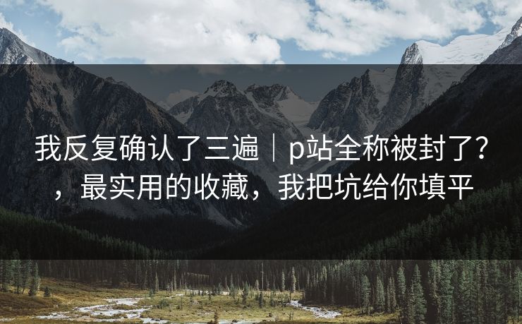 我反复确认了三遍｜p站全称被封了？，最实用的收藏，我把坑给你填平