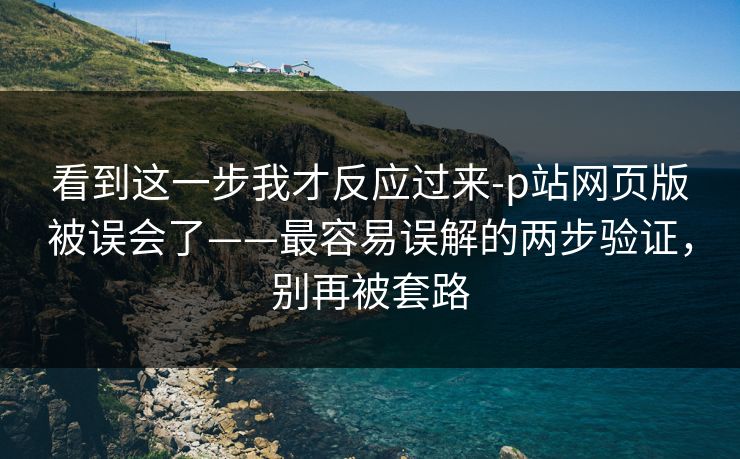 看到这一步我才反应过来-p站网页版被误会了——最容易误解的两步验证，别再被套路